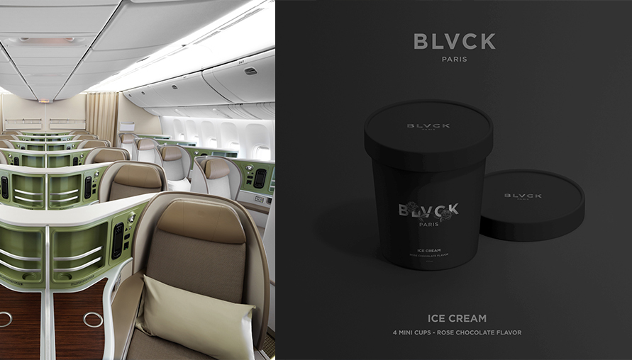 機上最浪漫的甜點！法國時尚品牌BLVCK「唇」黑冰淇淋升空 