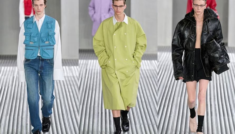 Raf Simons 與 Miuccia Prada：透過神秘黏液詮釋 '流動性'，再塑 Prada 2024 男裝秀