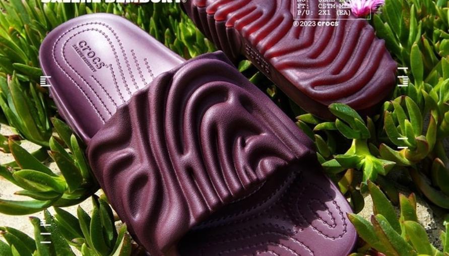 Salehe Bembury x Crocs Pollex Slides 打破鞋界慣例，震撼推出「Huckle」深紫洋紅色彩饗宴！