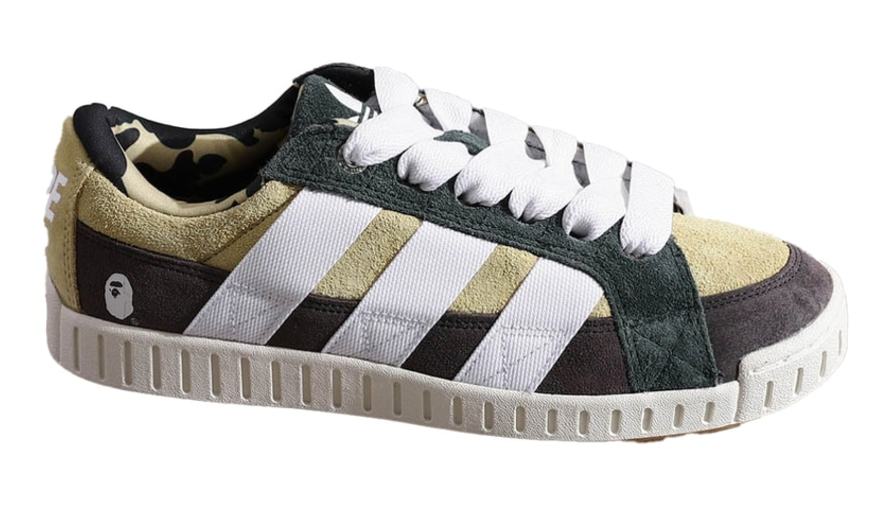 BAPE 與 adidas 攜手復刻經典 90 年代鞋款，全新「沙色」與「暗影綠」限定發售！