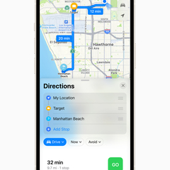 Apple 地圖的多停靠點路線規劃功能讓使用者得以事先規劃高達 15 個停靠站。