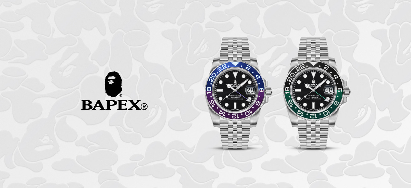 【BAPE玩出新花樣】Rolex GMT Master II腕錶系列再升級，BAPEX TYPE 2推出黑綠與藍紫款式！